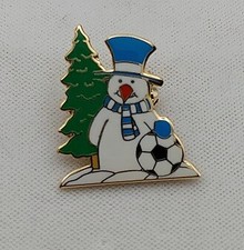 Christmas Snowmen Santa Football Collectors Enamel Pin Badges NEW