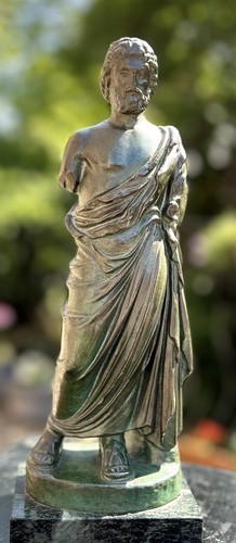 Antique bronze asclepius god - antique,