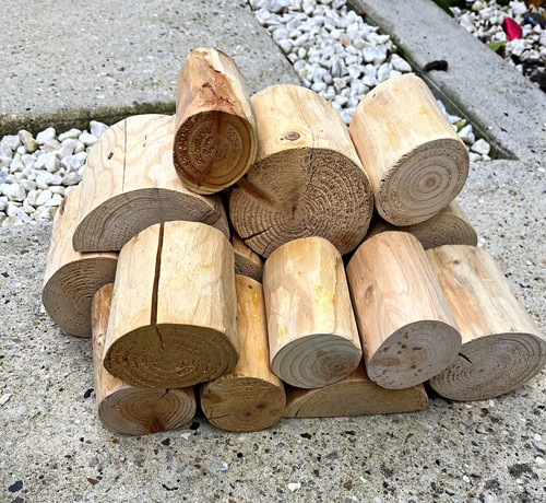 Round beige wood decorative - round,