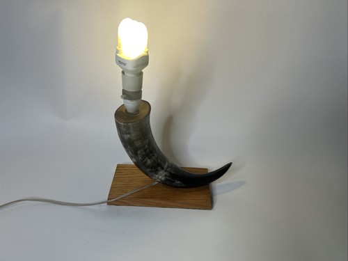 Vintage horn table lamp - table,
