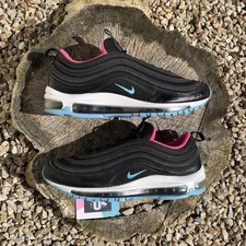 Nike Air Max 97 Premium Miami Black Pink Blue Teal UK8.5 EU43 CM27.5 US9.5 US11W
