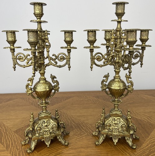 Candelabras vintage brass - vintage, 5