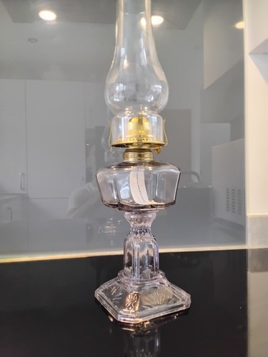 Vintage glass paraffin oil - glass,