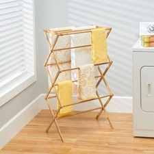 Wooden Clothes Airer Adjustable Airer Laundry Dryer Racks Indoor Towel Storage