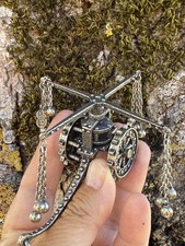 Leonardo Da Vinci assault Chariot, miniature model Italian Silver 800 UNOAERRE