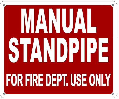 Manual standpipe for fire - manual,