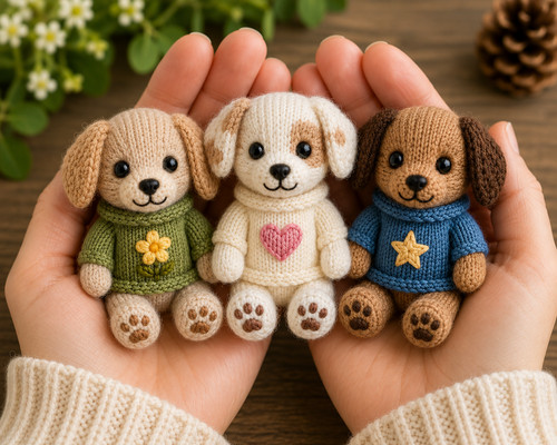 Dog puppy knitting pattern - puppy,