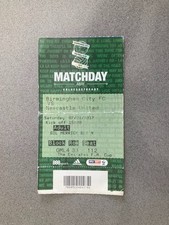 Birmingham City v Newcastle United 2016-17 Match Ticket