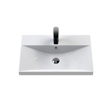 Nuie 600mm Thin Edged Wash Basin 1 Tap Hole Ceramic Bathroom Furniture Sink