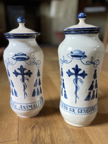 Antique apothecary jars - apothecary,