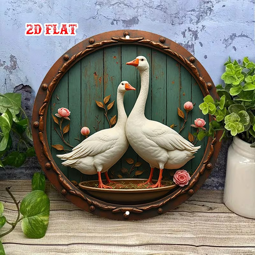 Geese garden plaque - geese,