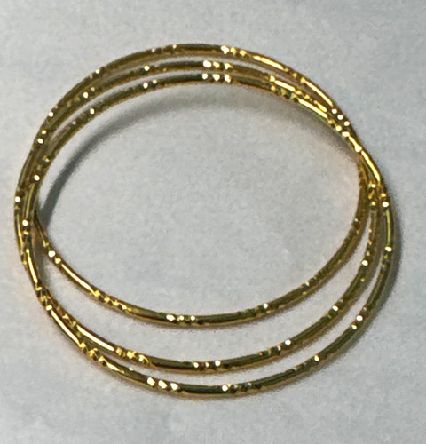 Gold tone thin stackable - stackable, round