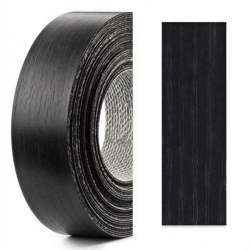 Black embossed melamine edging - black,