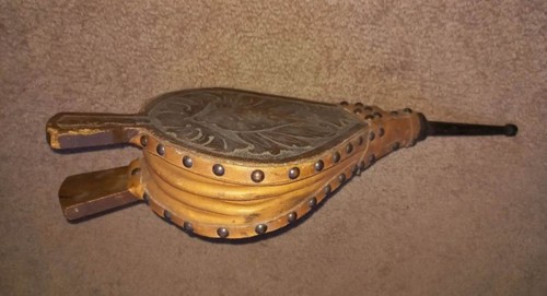 Carved vintage wooden fire