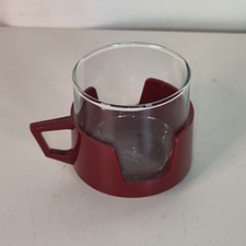 Vintage 1970s  Retro Pyrex JAJ Glass Mugs Cups Plastic Holders Camper Van Exc