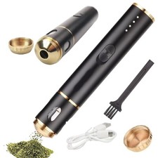 Electric Grinder Dry Herbs Spice Crusher Glass Dispenser Pocket Size Recharge