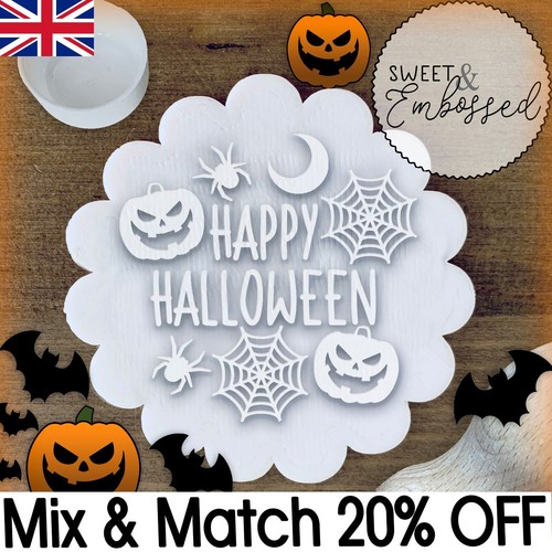 Happy halloween cookie stamp - happy,