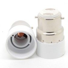 B22 Male to E14 Female Socket Base LED Halogen CFL Light Bulb Lamp Adapter