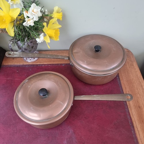 Vintage small copper frying - vintage,