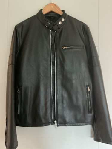 Mens black lambskin leather - lambskin,