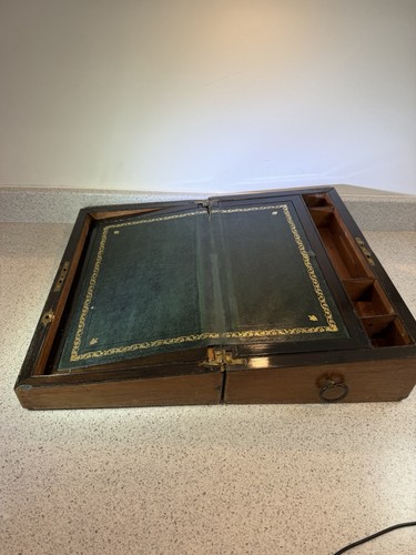 Victorian walnut writing - writing, slope