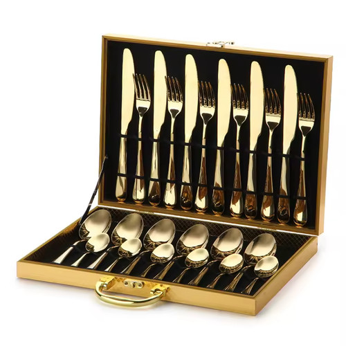 24pc stainless steel cutlery - stainless,