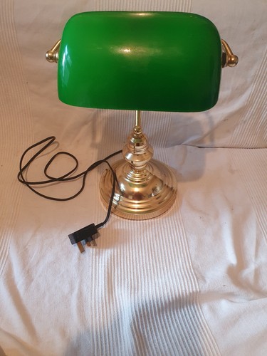 Bankers table lamp green shade - bankers,