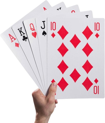 Jumbo giant playing cards - a4,