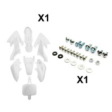 White Pitbike Plastic Bolt Set CRF50 Frame 50cc 110cc 125cc 140cc M2R