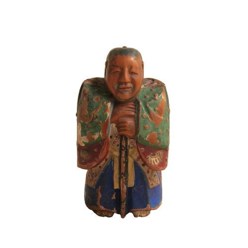 Okimono lacquered wood - -,