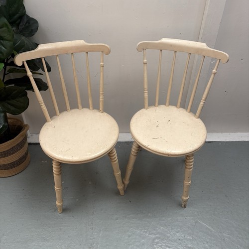 Pair antique painted - pair,