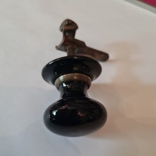 Lovely old antique cupboard ceramic & brass handle vintage