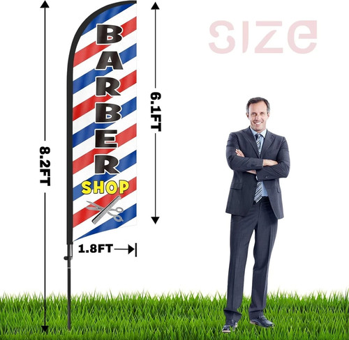 Barber shop feather - barber, flag