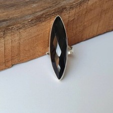 Black Onyx Ring 925 Sterling Silver Gemstone Handmade Ring For Woman & Girls