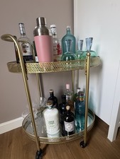 Gold Mirrored Oval Drinks
