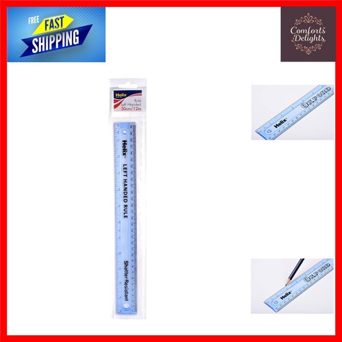 30cm left handed ruler - handed, blue