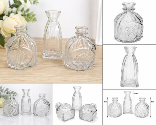 Set clear glass bud - 3,