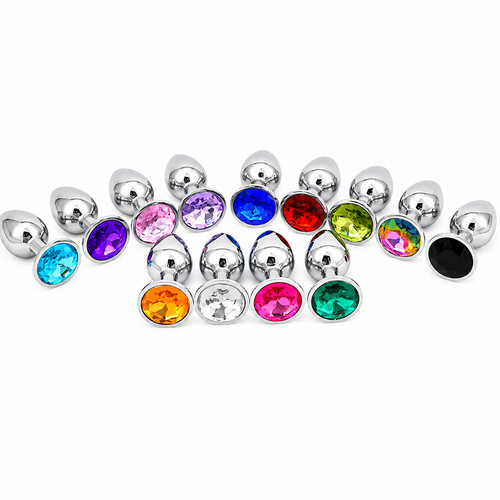 Jeweled tapered butt plug - tapered,