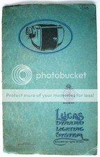 LUCAS DYNAMO LIGHTING SYSTEM &