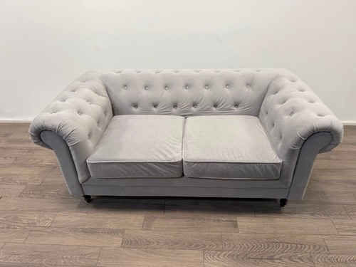 Chesterfield light grey velvet - chesterfield,