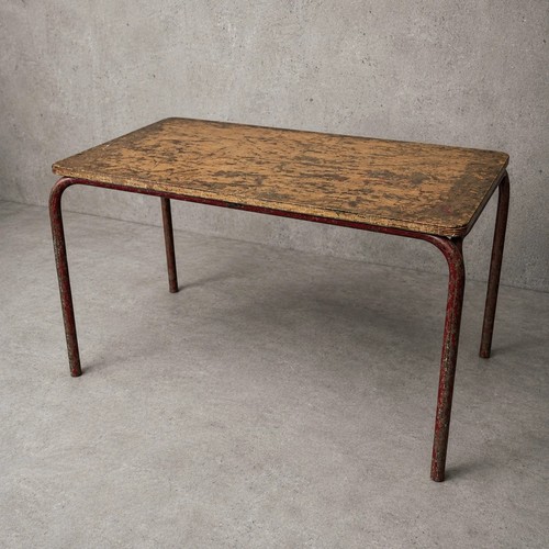 Vintage industrial school desk - vintage,