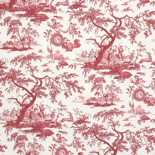 Cherubs toile red - red, white
