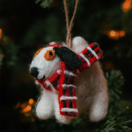 Felt holiday scarf bull - felt,