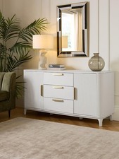 Carina Large Sideboard White | 2 Doors & 3 Drawers | Storage Cupboard | Modern