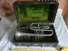 Vintage J.W. York & Sons Monarch Cornet with Case Lot 25-37-23