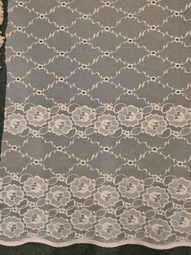 Vintage white lace curtain - white,