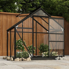 Glass Greenhouse Anthracite 155x103x191 cm Aluminium