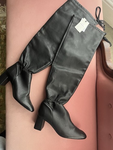 New zara black leather - black,
