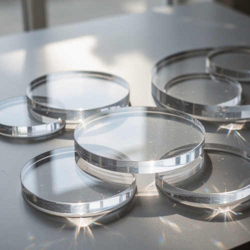 Clear laser cut perspex circle - clear,