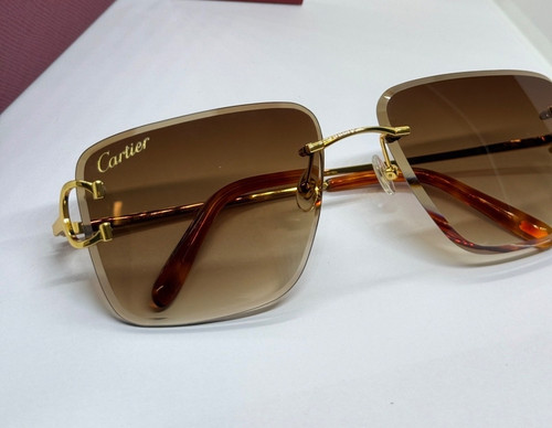 Cartier big rimless brown - rimless,